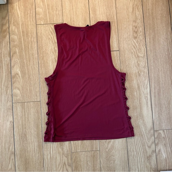 Victoria's Secret Sport Sleeveless Tank Top | Burgundy Red | Small Y2K Vintage - Picture 3 of 8